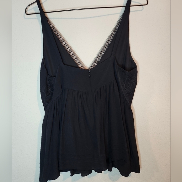 10 Crosby Derek Lam Black Peplum Ruffle Tank Size 4 New with Tags - Picture 3 of 9